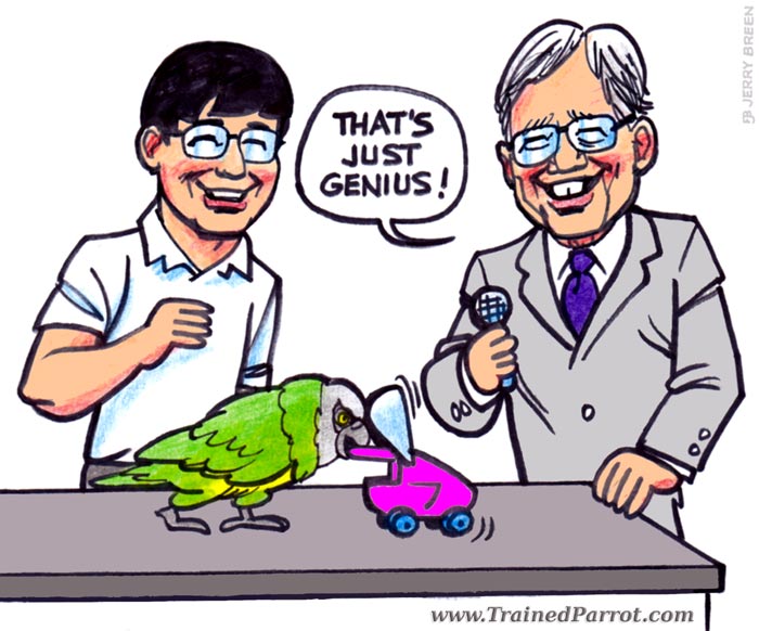 Parrot Letterman Cartoon